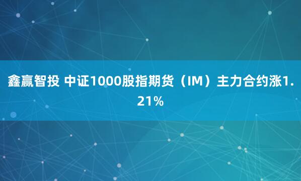 鑫赢智投 中证1000股指期货（IM）主力合约涨1.21%