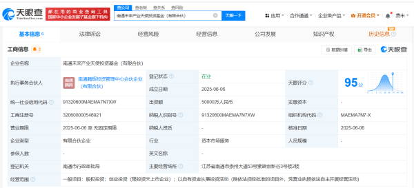 赚配网 南通未来产业天使投资基金登记成立