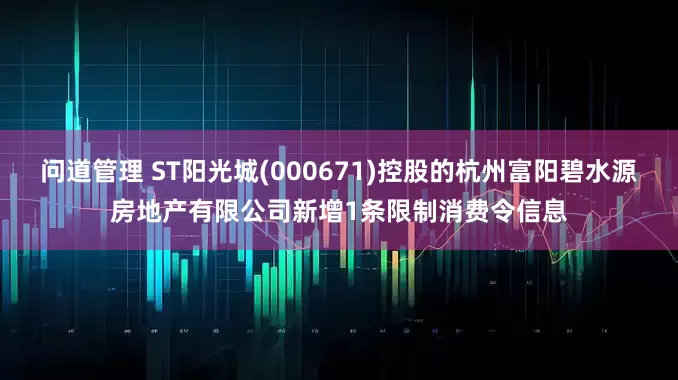 问道管理 ST阳光城(000671)控股的杭州富阳碧水源房地产有限公司新增1条限制消费令信息